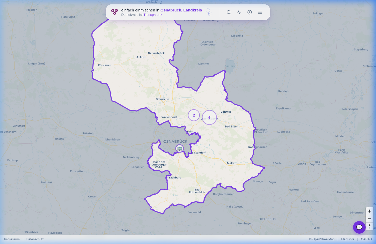 Interaktive Karte mit Projektmarkern in deinem Ort